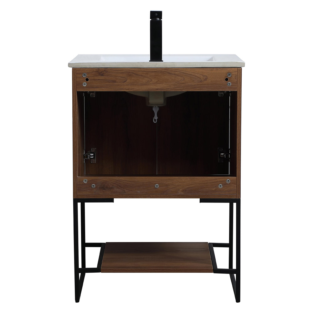 Elegant Bathroom Vanity - Walnut Brown, L 24" (VF42024WB)