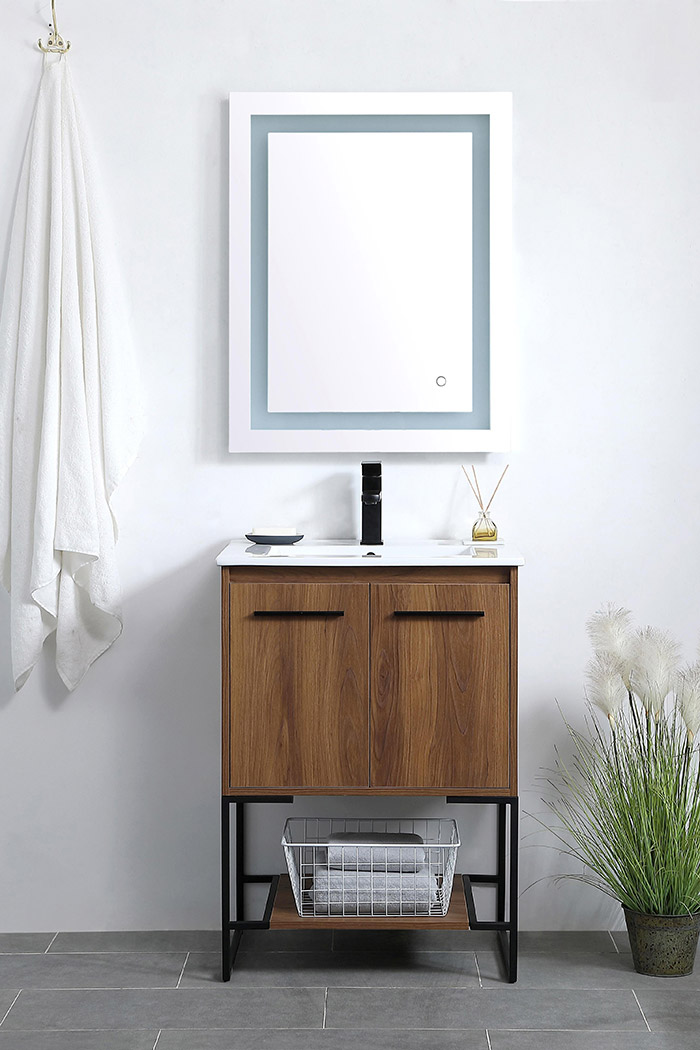 Elegant Bathroom Vanity - Walnut Brown, L 24" (VF42024WB)