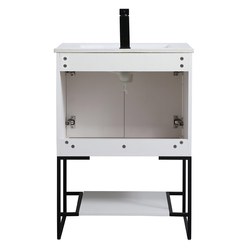 Elegant Bathroom Vanity - White, L 24" (VF42024WH)