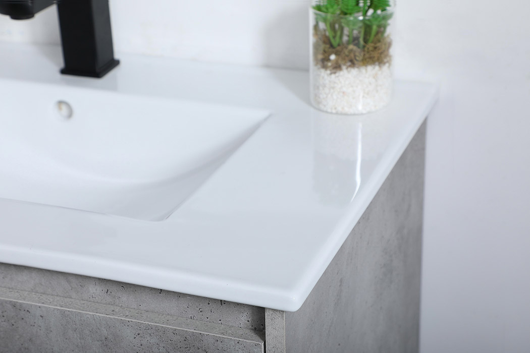 Elegant Bathroom Vanity - Concrete Gray, L 30" (VF42030CG)