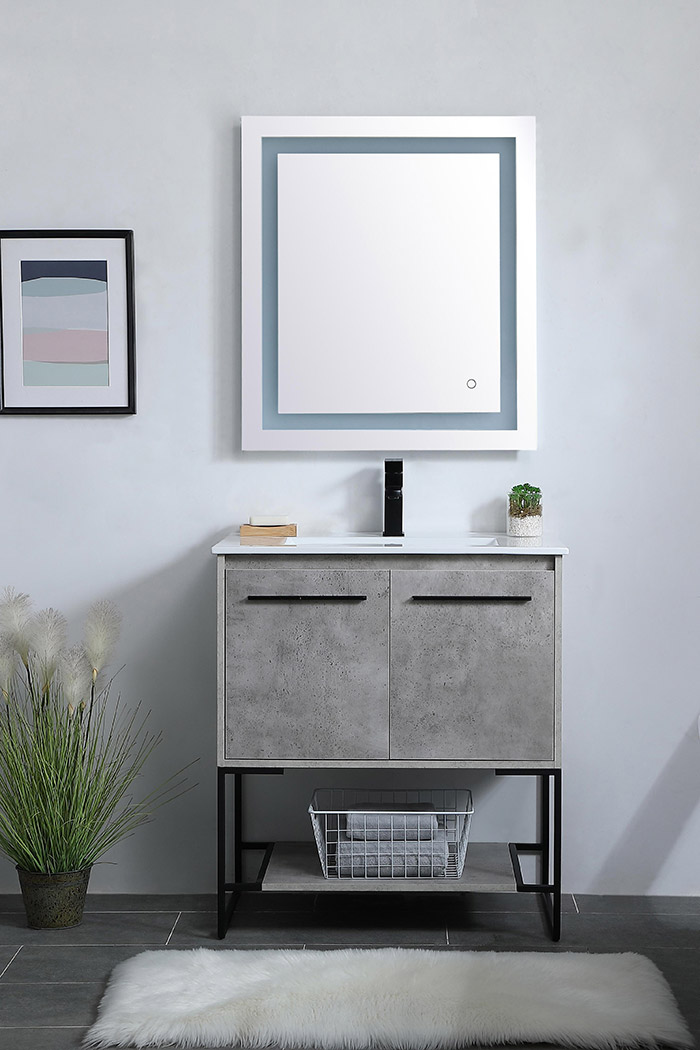 Elegant Bathroom Vanity - Concrete Gray, L 30" (VF42030CG)