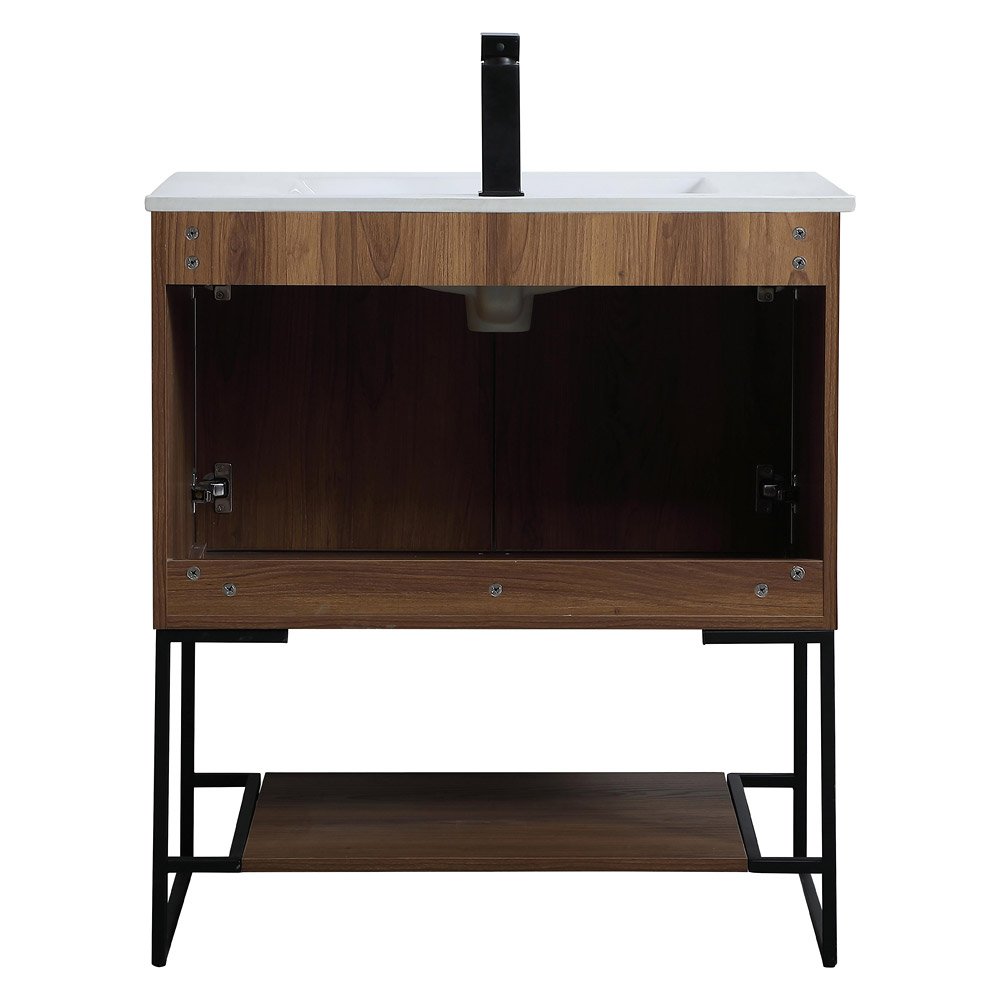 Elegant Bathroom Vanity - Walnut Brown, L 30" (VF42030WB)