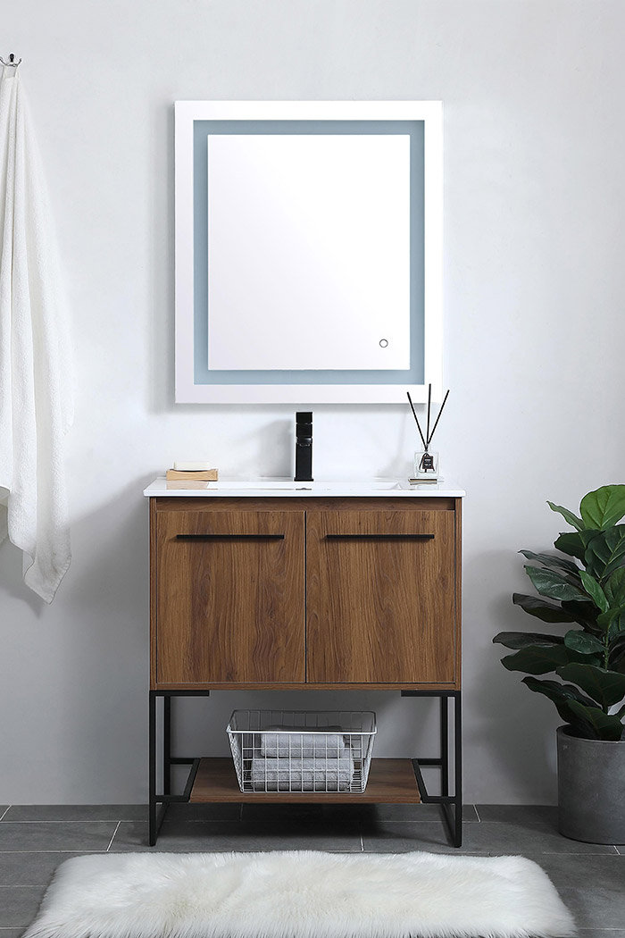 Elegant Bathroom Vanity - Walnut Brown, L 30" (VF42030WB)