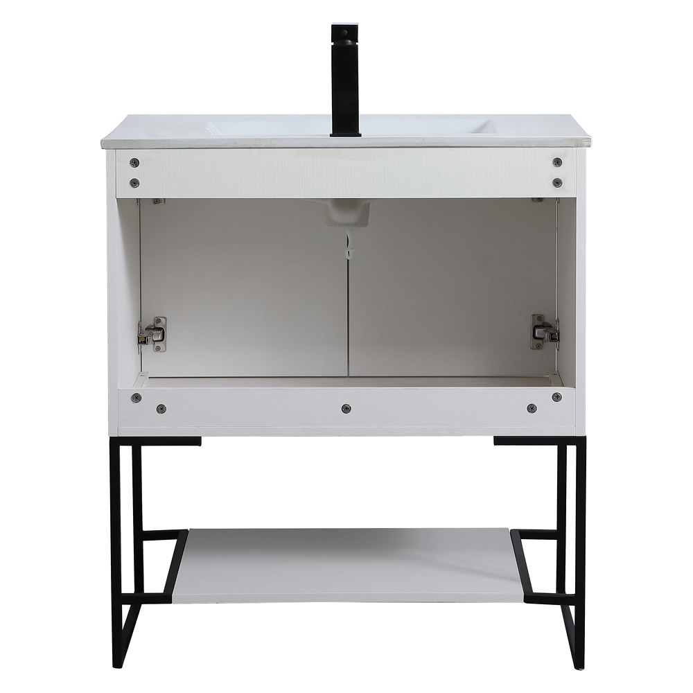 Elegant Bathroom Vanity - White, L 30" (VF42030WH)