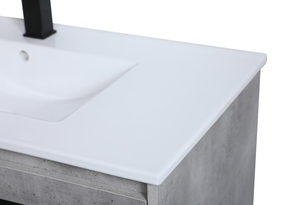 Elegant Bathroom Vanity - Concrete Gray, L 36" (VF42036CG)