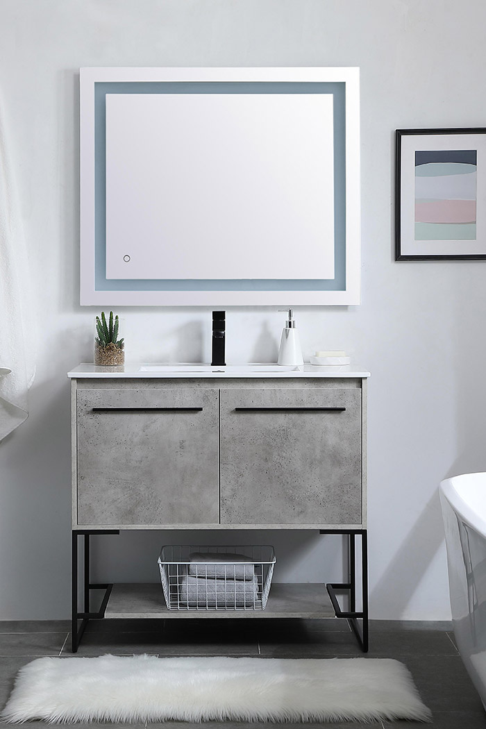 Elegant Bathroom Vanity - Concrete Gray, L 36" (VF42036CG)