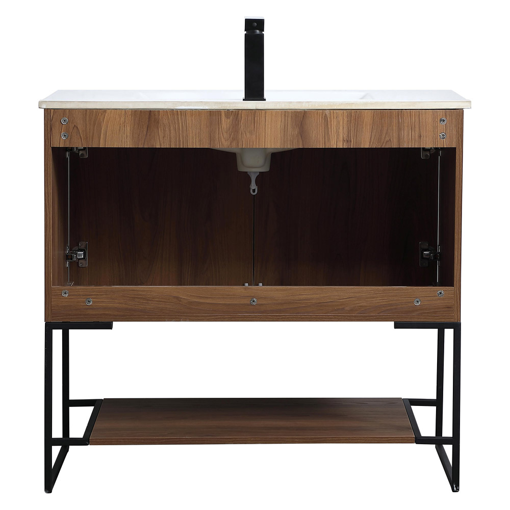 Elegant Bathroom Vanity - Walnut Brown, L 36" (VF42036WB)