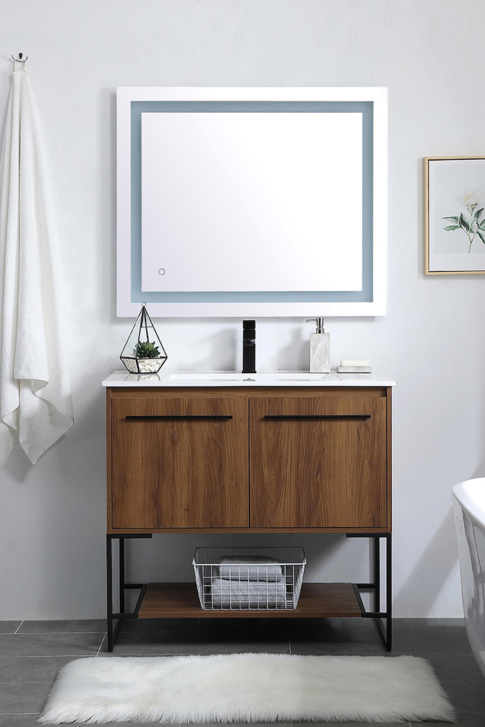 Elegant Bathroom Vanity - Walnut Brown, L 36" (VF42036WB)