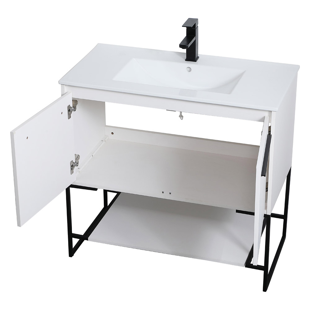 Elegant Bathroom Vanity - White, L 36" (VF42036WH)