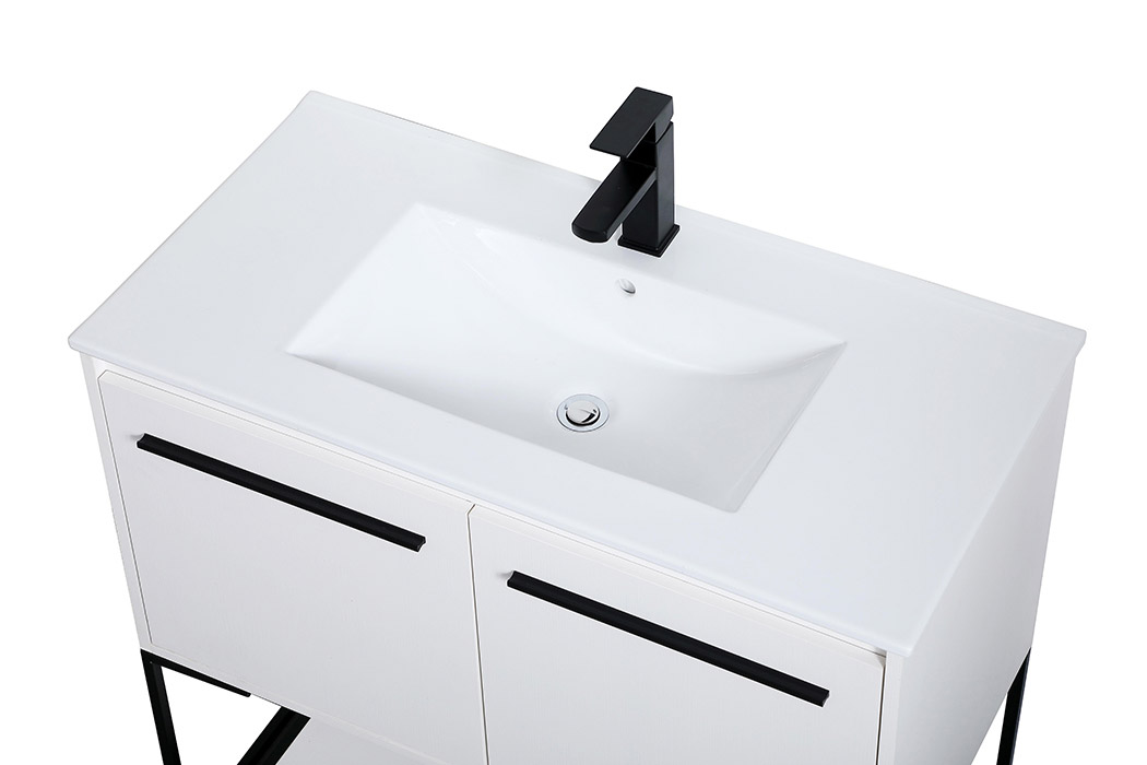 Elegant Bathroom Vanity - White, L 36" (VF42036WH)