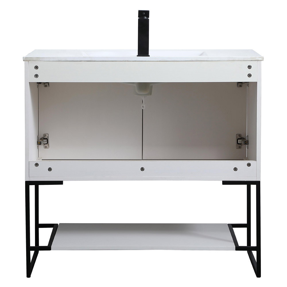 Elegant Bathroom Vanity - White, L 36" (VF42036WH)