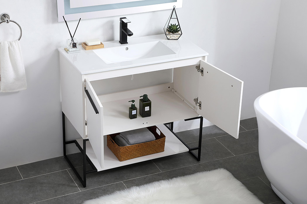 Elegant Bathroom Vanity - White, L 36" (VF42036WH)