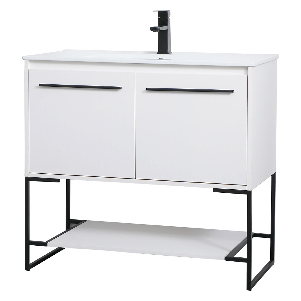 Elegant Bathroom Vanity - White, L 36" (VF42036WH)