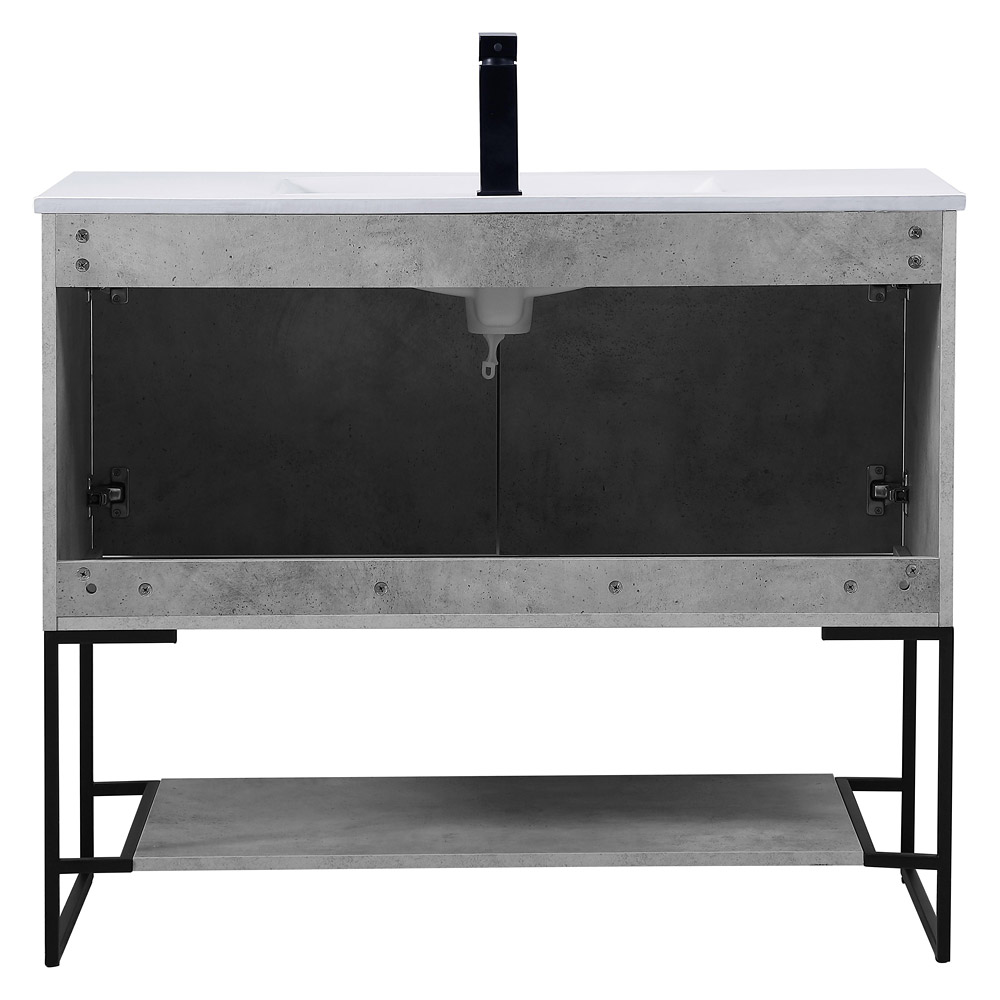 Elegant Bathroom Vanity - Concrete Gray, L 40" (VF42040CG)