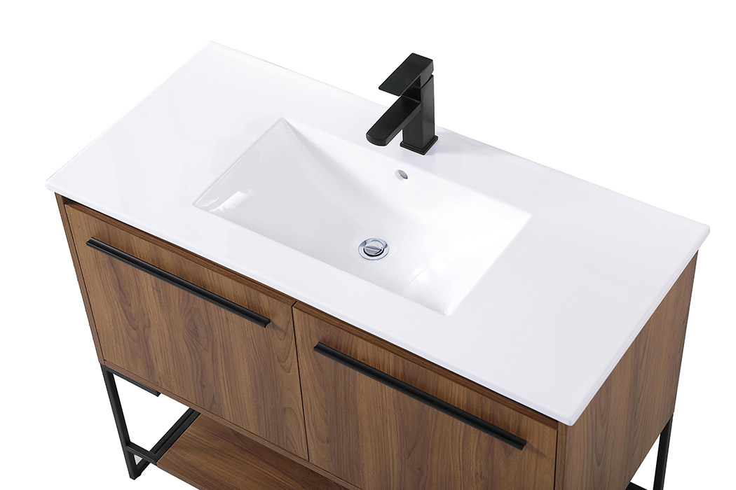 Elegant Bathroom Vanity - Walnut Brown, L 40" (VF42040WB)