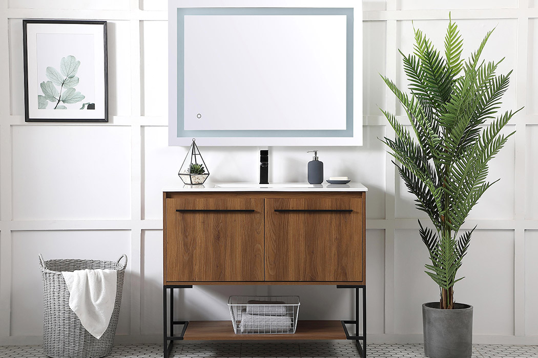 Elegant Bathroom Vanity - Walnut Brown, L 40" (VF42040WB)