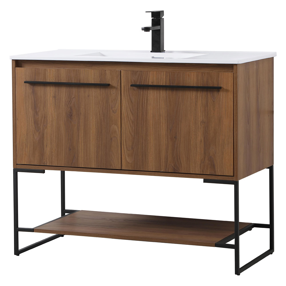 Elegant Bathroom Vanity - Walnut Brown, L 40" (VF42040WB)