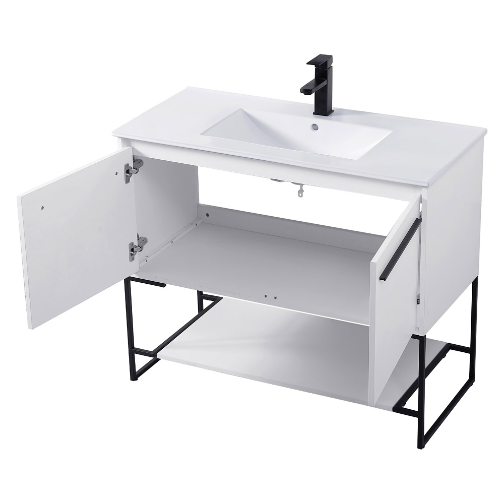 Elegant Bathroom Vanity - White, L 40" (VF42040WH)