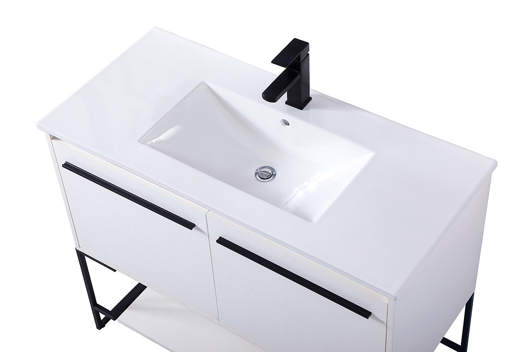 Elegant Bathroom Vanity - White, L 40" (VF42040WH)