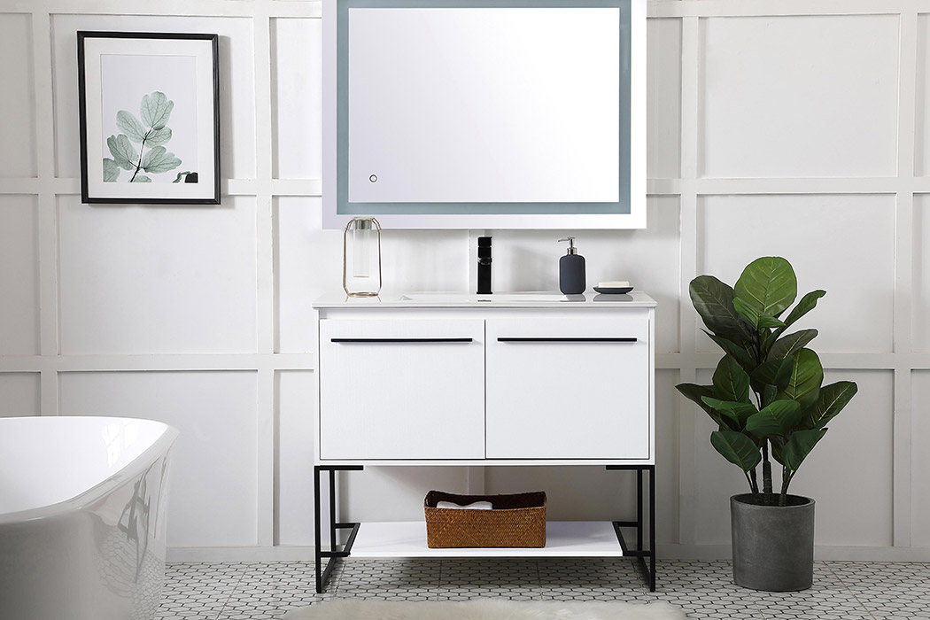 Elegant Bathroom Vanity - White, L 40" (VF42040WH)