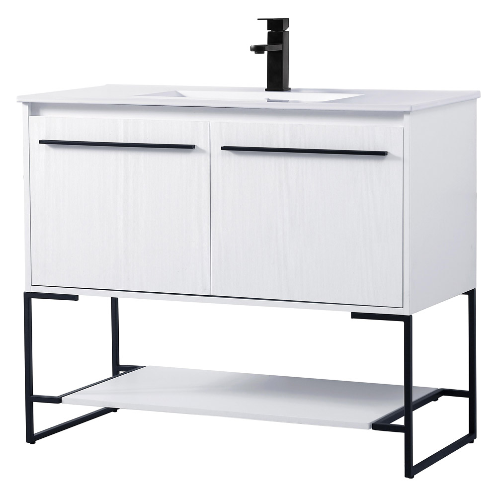 Elegant Bathroom Vanity - White, L 40" (VF42040WH)