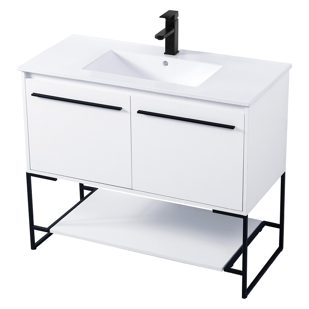 Elegant Bathroom Vanity - White, L 40" (VF42040WH)