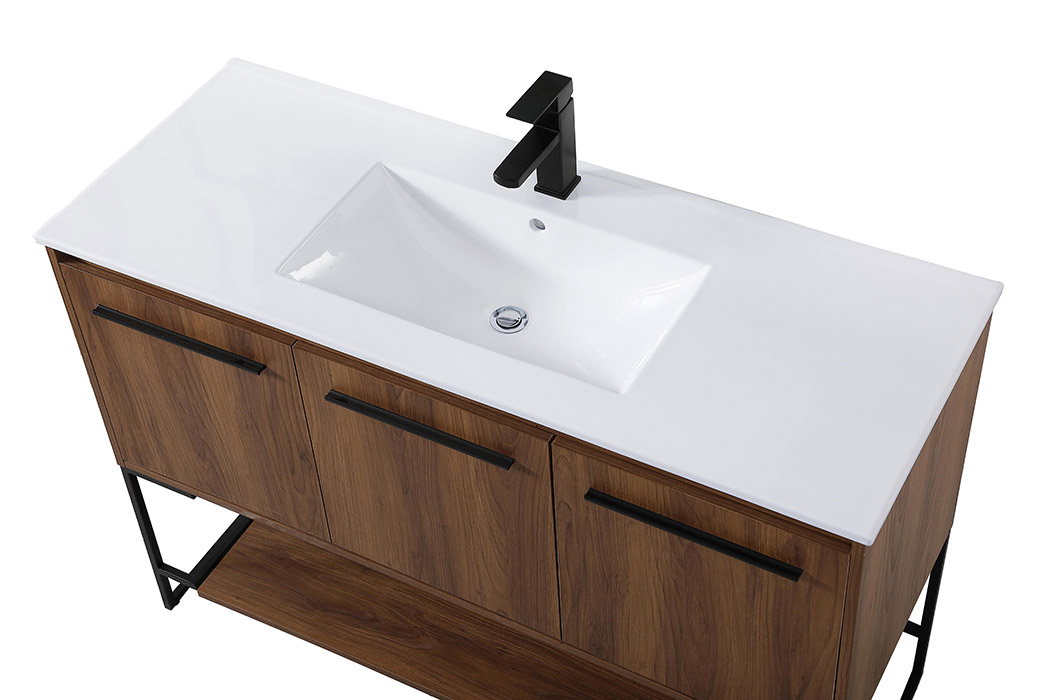 Elegant Bathroom Vanity - Walnut Brown (VF42048WB)