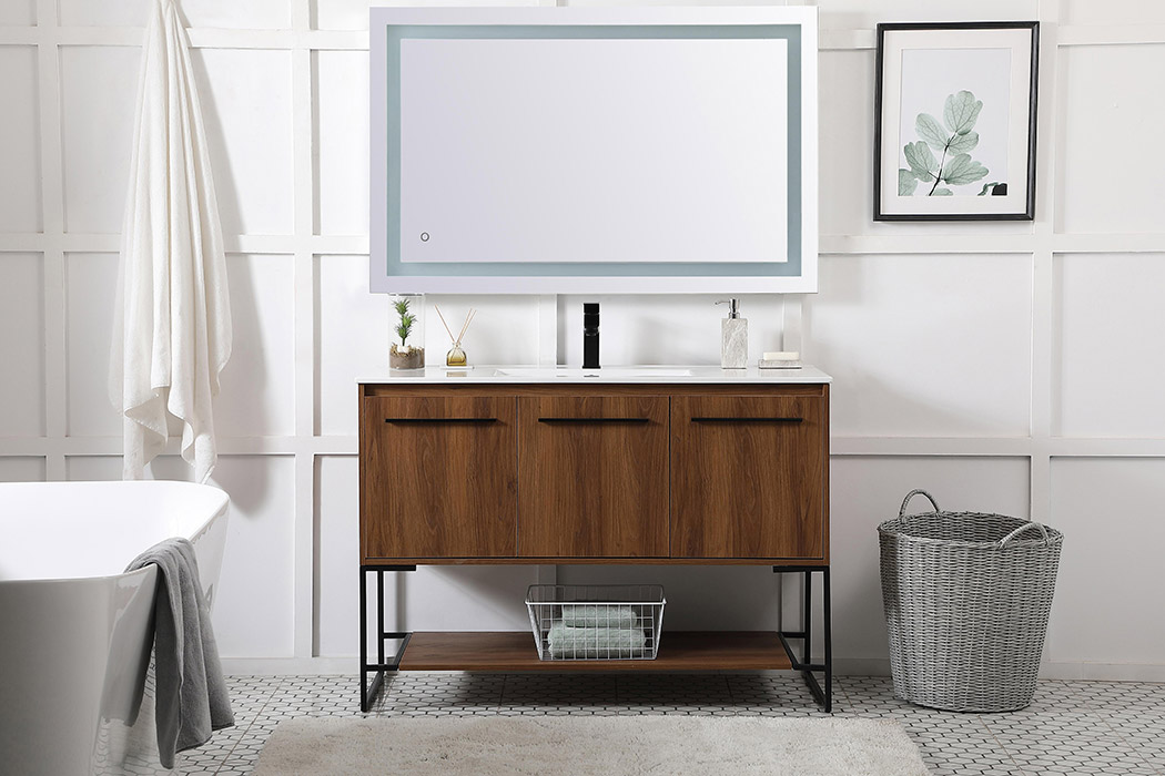 Elegant Bathroom Vanity - Walnut Brown (VF42048WB)