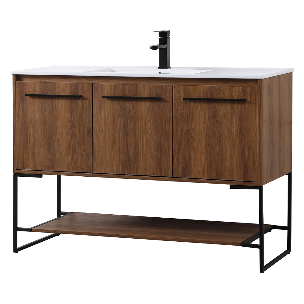 Elegant Bathroom Vanity - Walnut Brown (VF42048WB)