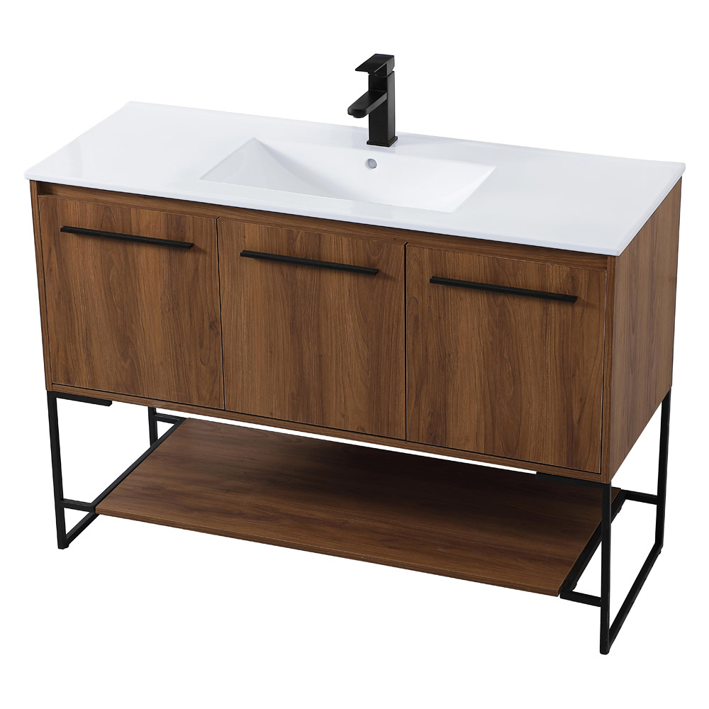 Elegant Bathroom Vanity - Walnut Brown (VF42048WB)