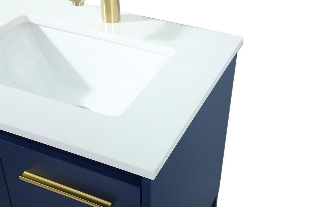 Elegant Bathroom Vanity - Blue (VF42524MBL)