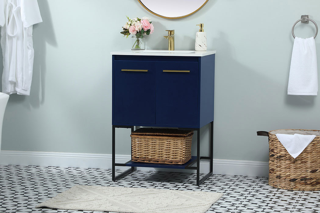 Elegant Bathroom Vanity - Blue (VF42524MBL)