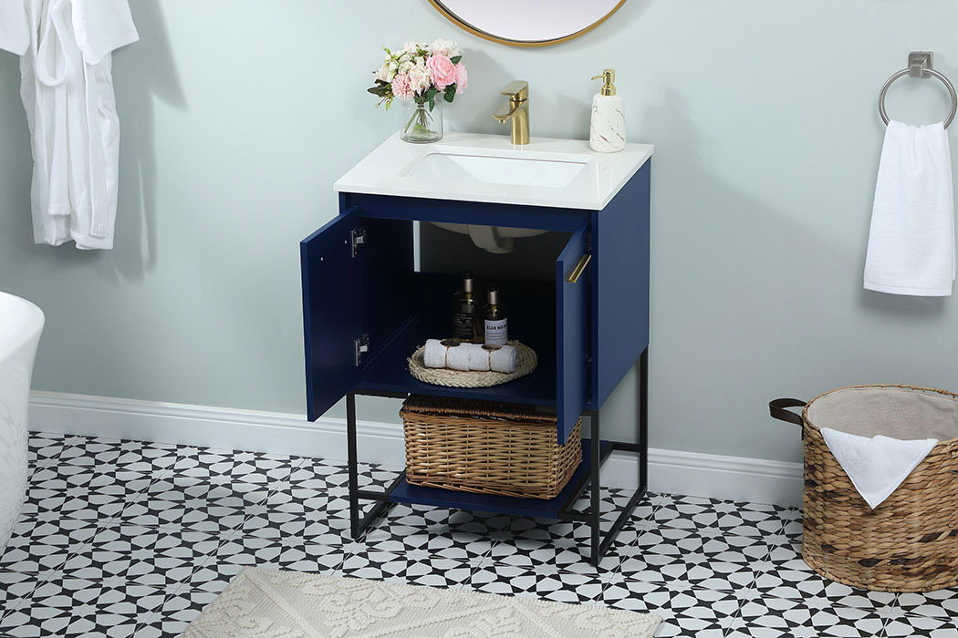 Elegant Bathroom Vanity - Blue (VF42524MBL)