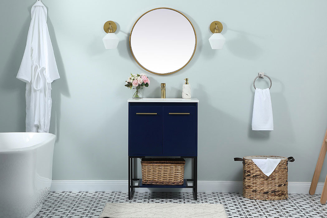 Elegant Bathroom Vanity - Blue (VF42524MBL)