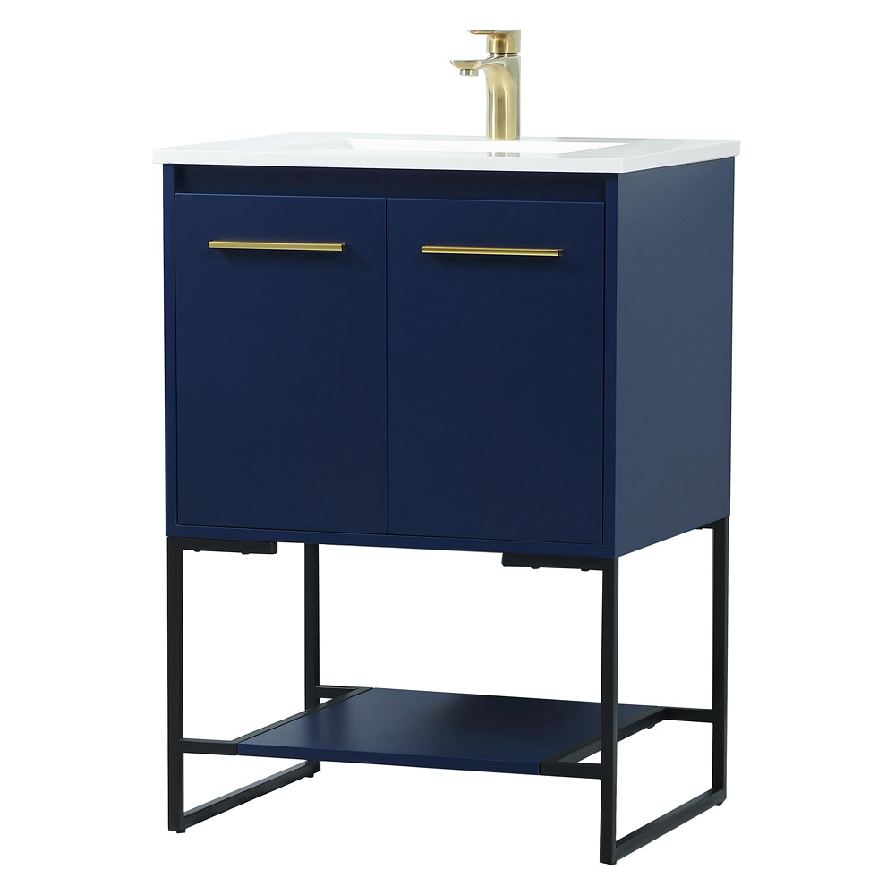 Elegant Bathroom Vanity - Blue (VF42524MBL)