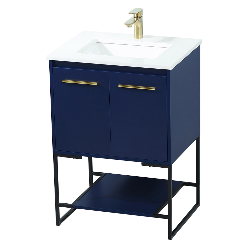 Elegant Bathroom Vanity - Blue (VF42524MBL)