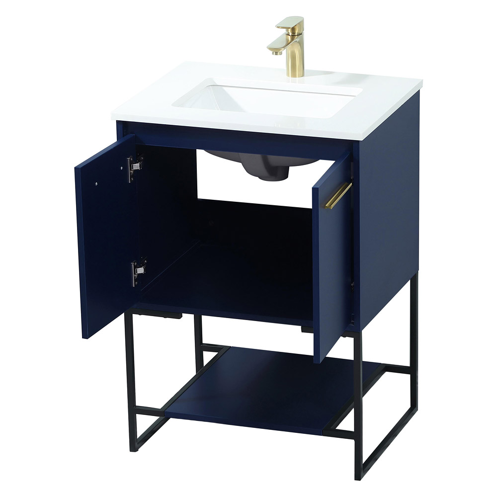 Elegant Bathroom Vanity - Blue (VF42524MBL)