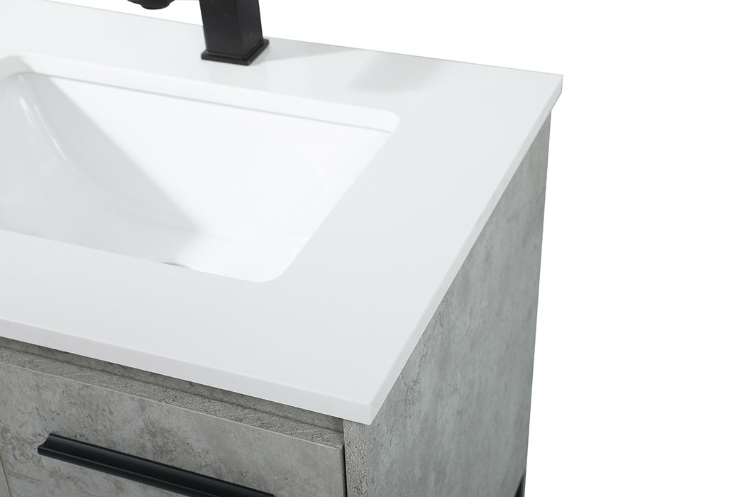 Elegant Bathroom Vanity - Concrete Gray (VF42524MCG)