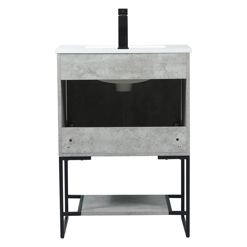 Elegant Bathroom Vanity - Concrete Gray (VF42524MCG)