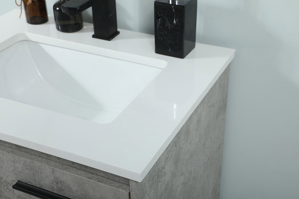 Elegant Bathroom Vanity - Concrete Gray (VF42524MCG)