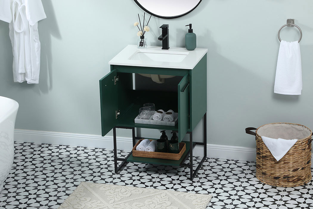 Elegant Bathroom Vanity - Green (VF42524MGN)