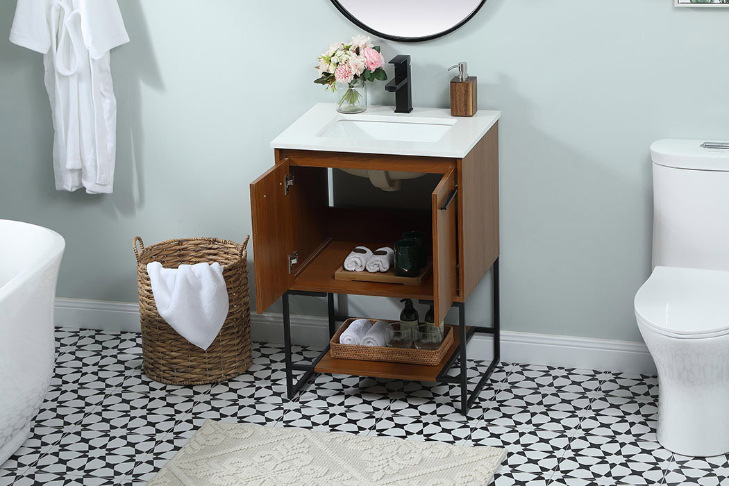 Elegant Bathroom Vanity - Teak (VF42524MTK)