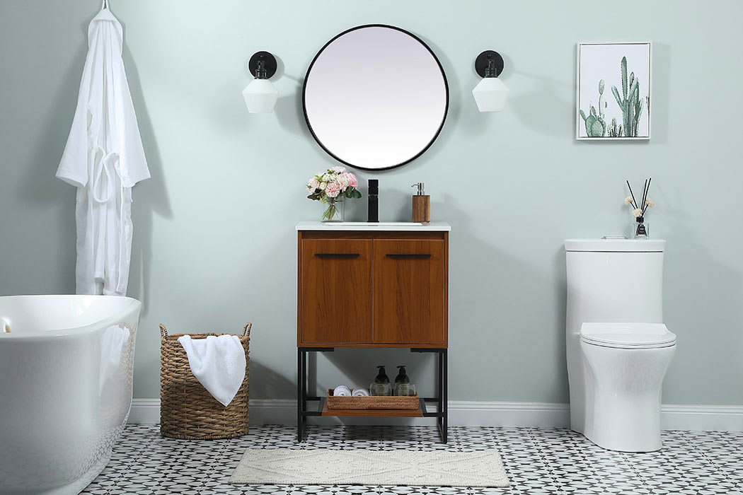 Elegant Bathroom Vanity - Teak (VF42524MTK)