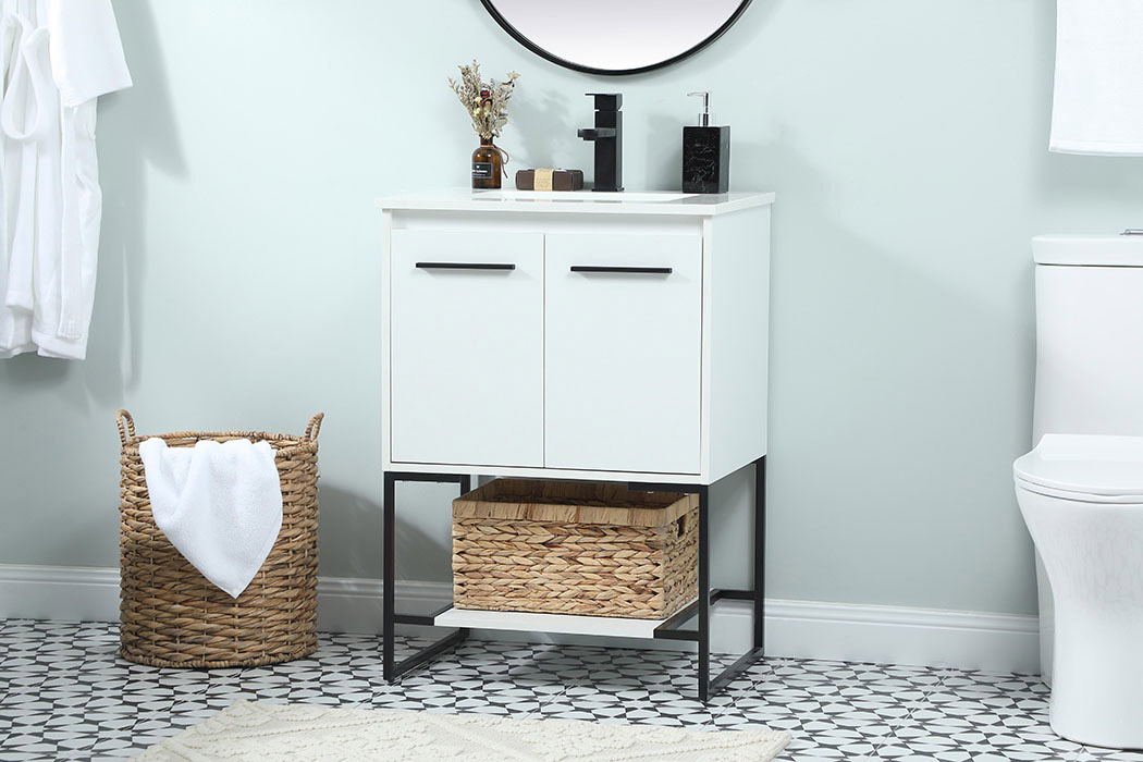 Elegant Bathroom Vanity - White (VF42524MWH)