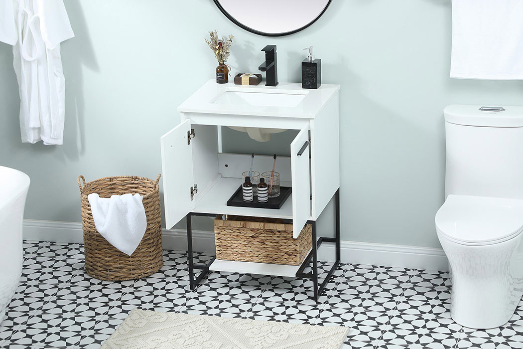 Elegant Bathroom Vanity - White (VF42524MWH)