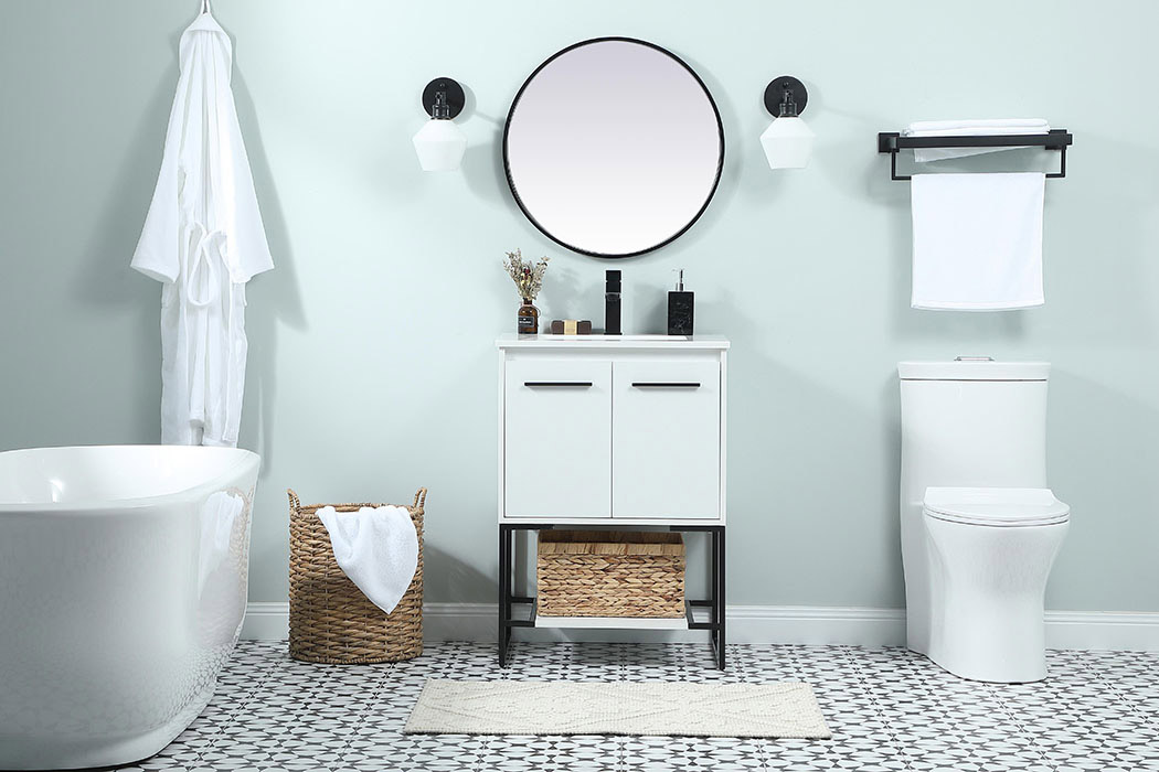 Elegant Bathroom Vanity - White (VF42524MWH)