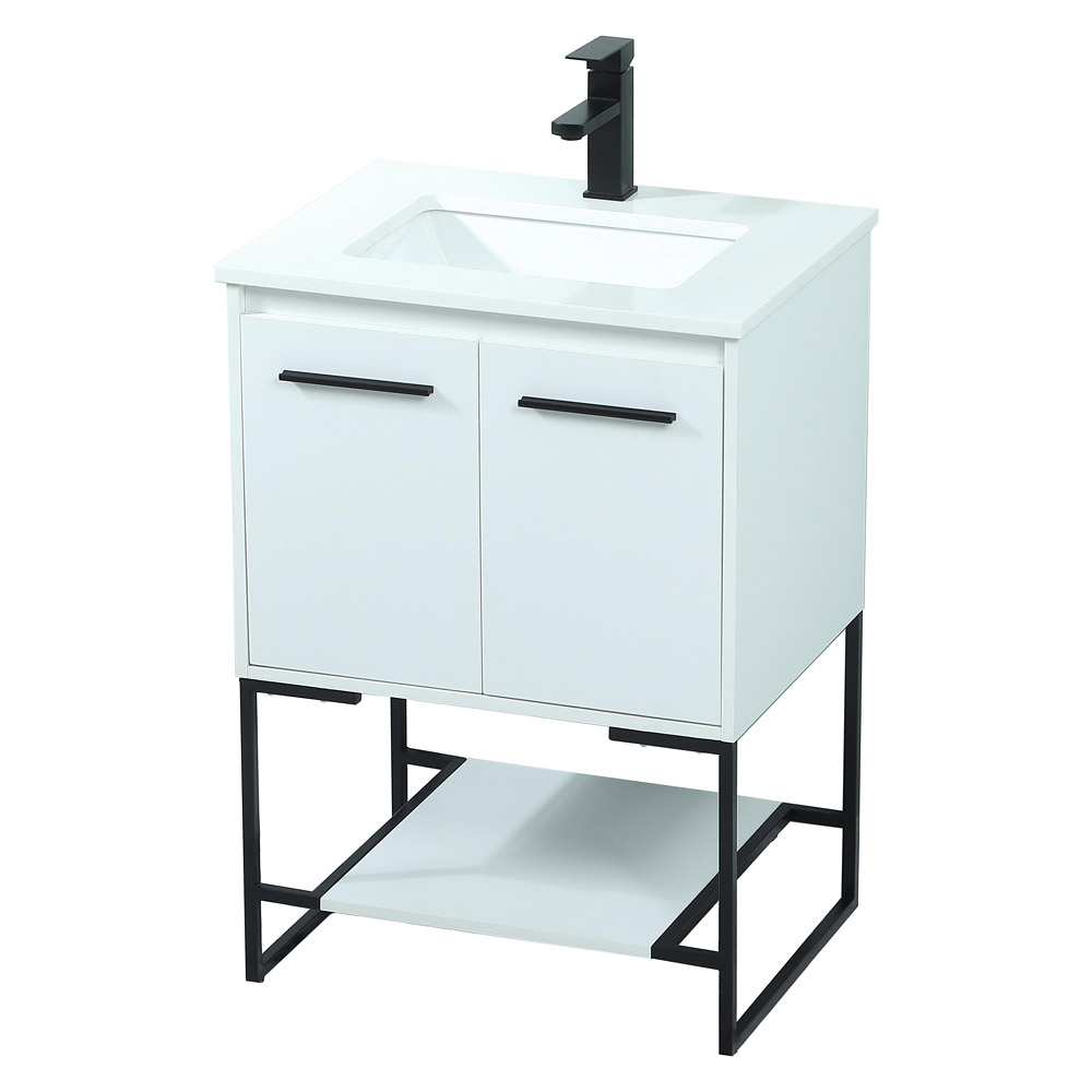 Elegant Bathroom Vanity - White (VF42524MWH)