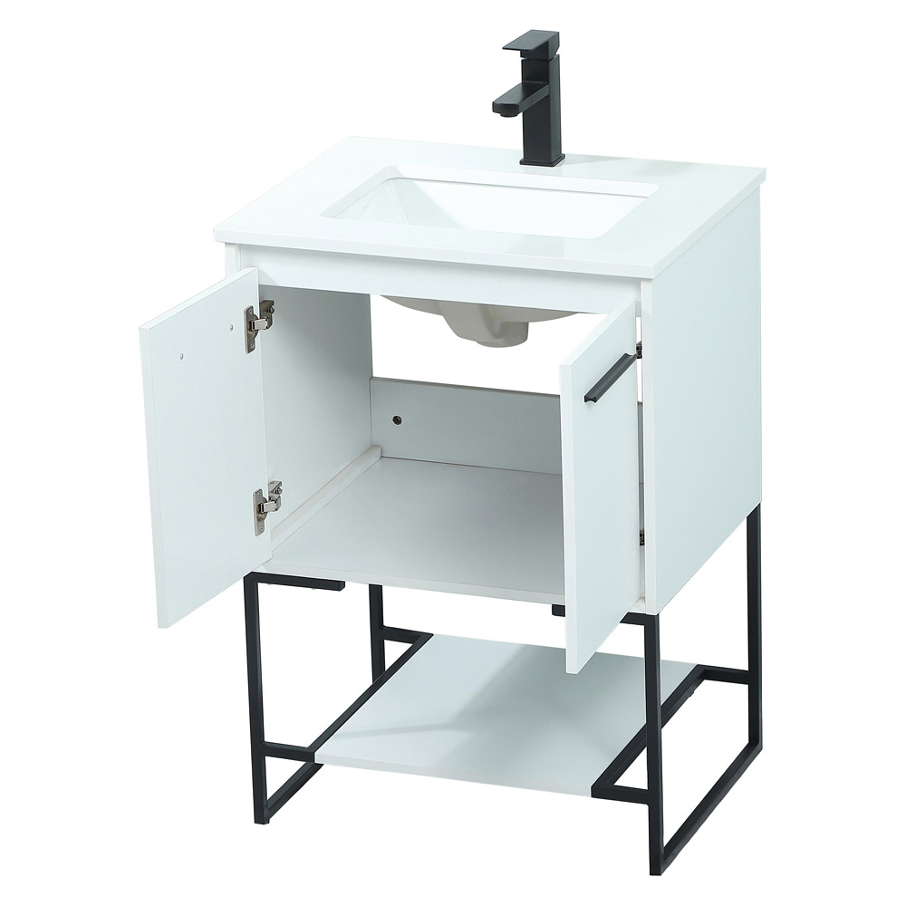 Elegant Bathroom Vanity - White (VF42524MWH)