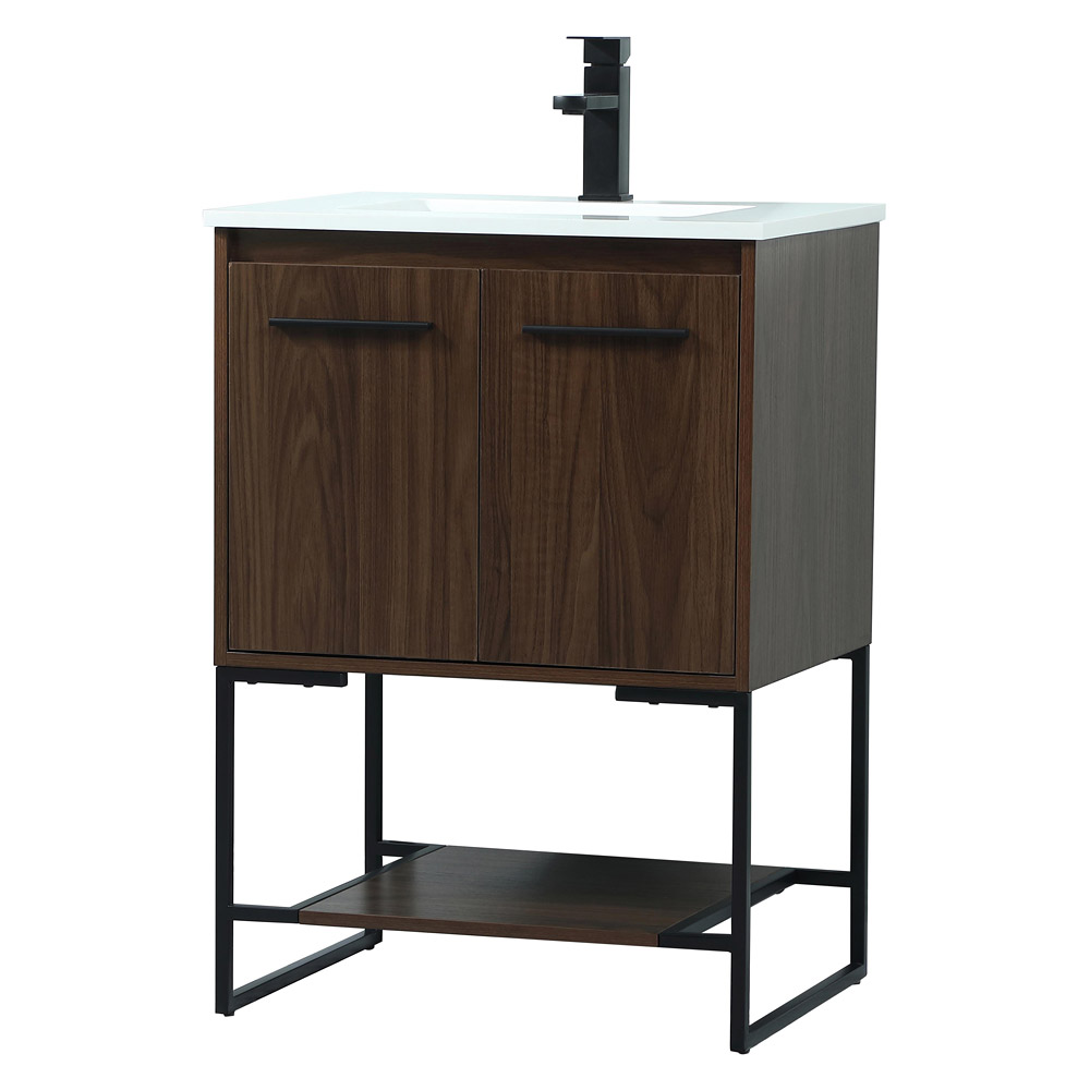 Elegant Bathroom Vanity - Walnut (VF42524MWT)