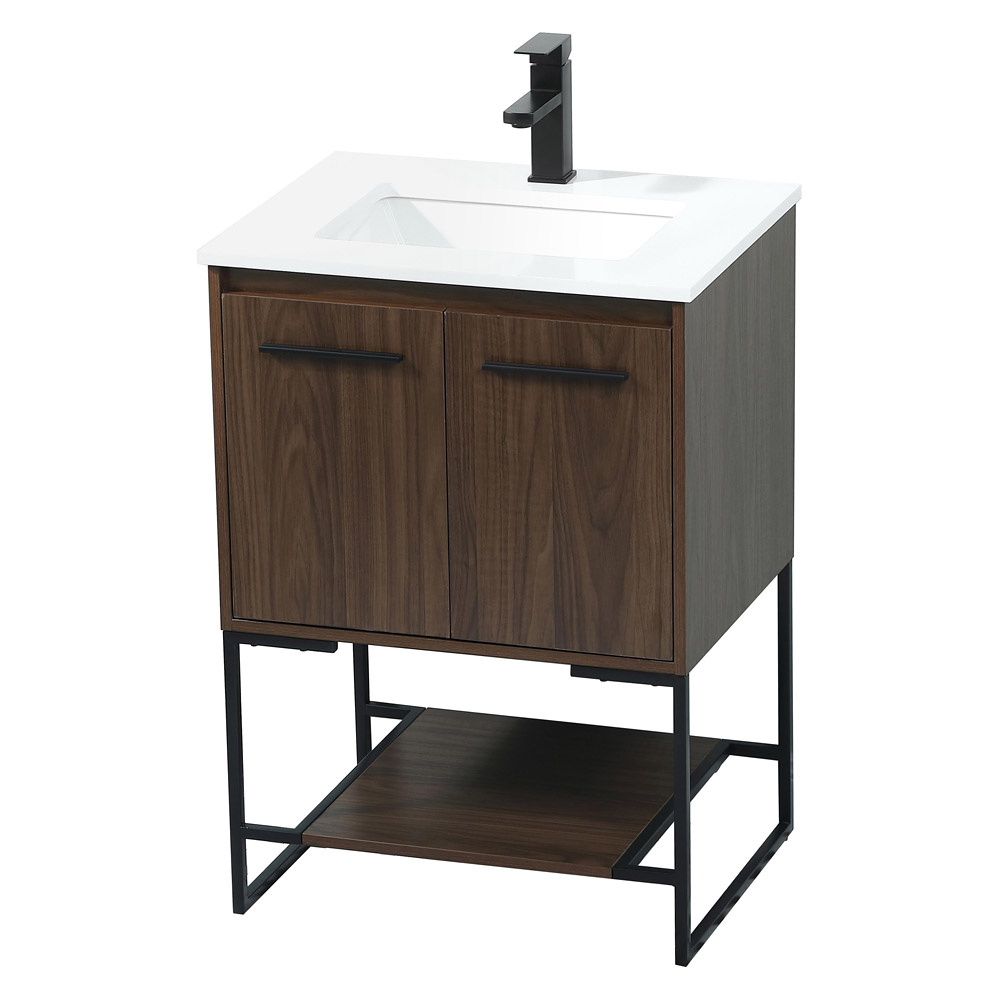 Elegant Bathroom Vanity - Walnut (VF42524MWT)